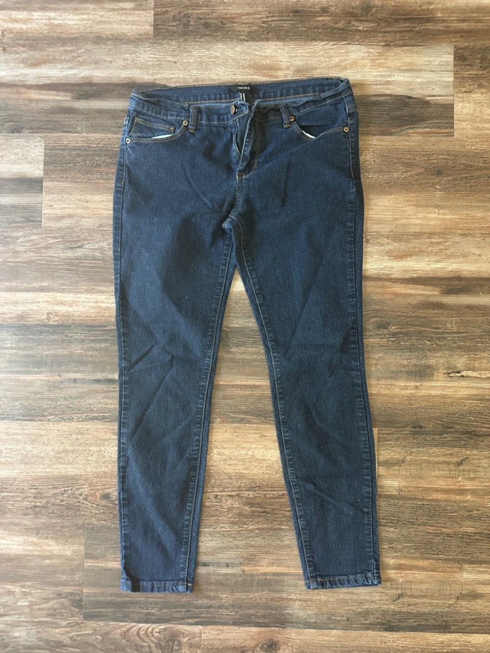 Forever 21 Dark Blue Skinny Jeans